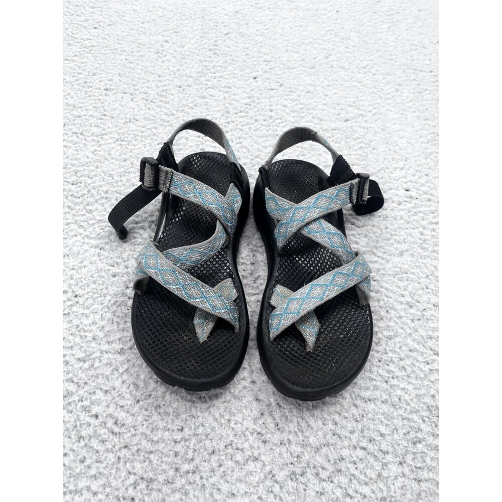 Womens Chaco Gray Strappy Open Toe Adjustable Strap Outdoor Sandals Size 7